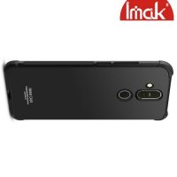 IMAK Shockproof силиконовый защитный чехол для Nokia 8.1 черный и защитная пленка