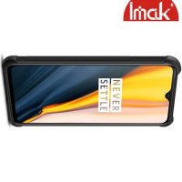 IMAK Shockproof силиконовый защитный чехол для OnePlus 7 песочно-черный и защитная пленка