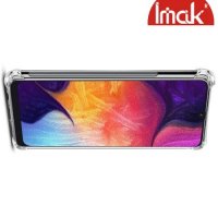 IMAK Shockproof силиконовый защитный чехол для Samsung Galaxy A50 / A30s прозрачный и защитная пленка
