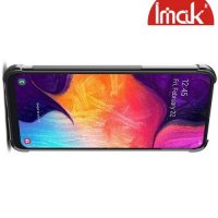 IMAK VEGA Матовый силиконовый чехол для Samsung Galaxy A70 с противоударными углами черный