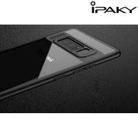 IPAKY Hybrid Прозрачный чехол с силиконовым бампером для Samsung Galaxy Note 8 - Черный