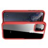 iPaky Hybrid прозрачный двухкомпонентный пластиковый чехол для iPhone 11 - красная силиконовая рамка