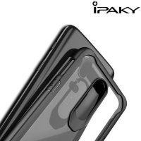 iPaky Hybrid прозрачный двухкомпонентный пластиковый чехол для OnePlus 6 - черная силиконовая рамка