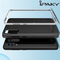 IPAKY Yuyan Series противоударный силиконовый чехол для Samsung Galaxy A50 / A30s с золотой рамкой