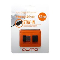 Компактная флешка для телефона и ноутбука USB Qumo Nanodrive 32Гб