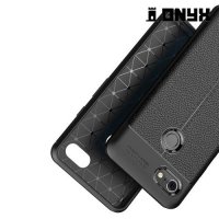 Leather Litchi силиконовый чехол накладка для Google Pixel 3 XL - Черный