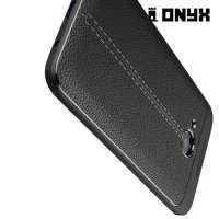 Leather Litchi силиконовый чехол накладка для HTC U11 Life - Черный