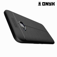 Leather Litchi силиконовый чехол накладка для HTC U11 Life - Черный
