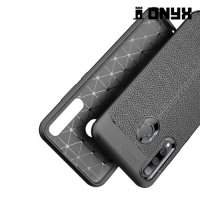 Leather Litchi силиконовый чехол накладка для Huawei Honor 20 Lite - Черный