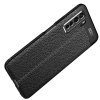 Leather Litchi силиконовый чехол накладка для Huawei Honor 30S - Черный