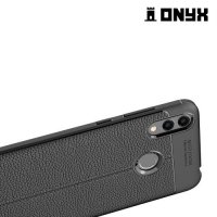 Leather Litchi силиконовый чехол накладка для Huawei Honor 8C - Черный