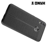Leather Litchi силиконовый чехол накладка для Huawei Honor 8X Max - Черный