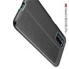 Leather Litchi силиконовый чехол накладка для Huawei Honor View 30 - Черный