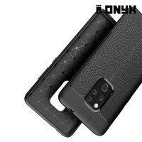 Leather Litchi силиконовый чехол накладка для Huawei Mate 20 - Черный