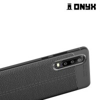 Leather Litchi силиконовый чехол накладка для Huawei P30 - Черный