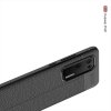 Leather Litchi силиконовый чехол накладка для Huawei P40 - Черный