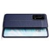 Leather Litchi силиконовый чехол накладка для Huawei P40 Pro+ / Pro Plus - Синий