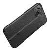 Leather Litchi силиконовый чехол накладка для iPhone 13 mini - Черный