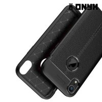 Leather Litchi силиконовый чехол накладка для iPhone XR - Черный