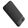 Leather Litchi силиконовый чехол накладка для iPhone SE 2020 - Черный