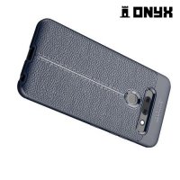 Leather Litchi силиконовый чехол накладка для LG G8s ThinQ - Синий