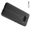 Leather Litchi силиконовый чехол накладка для LG V40 ThinQ - Черный