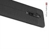 Leather Litchi силиконовый чехол накладка для OnePlus 7T Pro - Черный