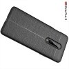 Leather Litchi силиконовый чехол накладка для OnePlus 8 - Черный