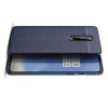 Leather Litchi силиконовый чехол накладка для OnePlus 8 - Синий