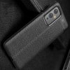 Leather Litchi силиконовый чехол накладка для OnePlus 9 - Черный