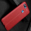 Leather Litchi силиконовый чехол накладка для Oppo A12 - Красный
