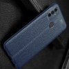 Leather Litchi силиконовый чехол накладка для Oppo A53 (2020) - Синий