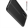 Leather Litchi силиконовый чехол накладка для Realme 6 Pro - Черный