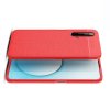 Leather Litchi силиконовый чехол накладка для Realme X3 Superzoom - Красный