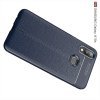 Leather Litchi силиконовый чехол накладка для Samsung Galaxy A10s - Синий