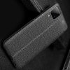 Leather Litchi силиконовый чехол накладка для Samsung Galaxy A12 - Черный