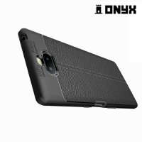 Leather Litchi силиконовый чехол накладка для Sony Xperia 10 Plus - Черный