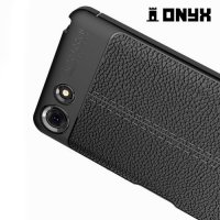 Leather Litchi силиконовый чехол накладка для Sony Xperia XZ4 Compact - Черный