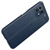 Leather Litchi силиконовый чехол накладка для Xiaomi Mi 11 Lite - Синий