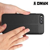 Leather Litchi силиконовый чехол накладка для Xiaomi Mi 6 - Черный