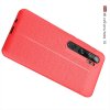 Leather Litchi силиконовый чехол накладка для Xiaomi Mi Note 10 - Красный