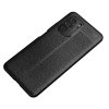 Leather Litchi силиконовый чехол накладка для Xiaomi POCO F3 - Черный