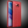 Leather Litchi силиконовый чехол накладка для Xiaomi Poco X3 NFC - Красный