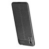 Leather Litchi силиконовый чехол накладка для Xiaomi Redmi 9A - Черный