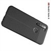 Leather Litchi силиконовый чехол накладка для Xiaomi Redmi Note 8 - Черный