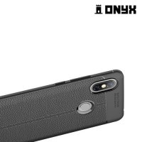 Leather Litchi силиконовый чехол накладка для Xiaomi Redmi S2 - Черный