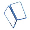 Магнитный Стеклянный Чехол с Металлическим Бампером для Huawei Mate 30 Lite Синий