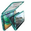 Магнитный Стеклянный Чехол с Металлическим Бампером для Huawei Mate 30 Зеленый