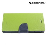 Mercury Goospery Горизонтальный чехол книжка для iPhone XR - Зеленый