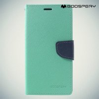 Mercury Goospery Горизонтальный чехол книжка для iPhone Xs Max - Голубой